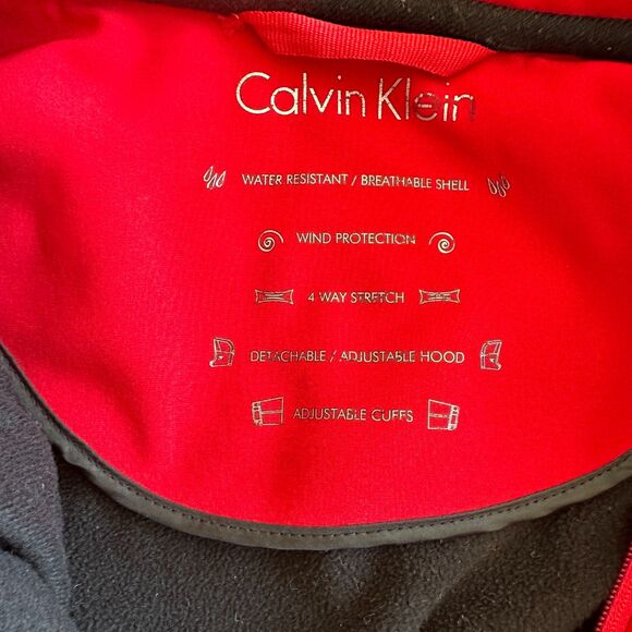 Calvin Klein Thermal Softshell Hoodie Jacket Performance Women's Size M Red - Picture 7 of 7